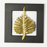 Brass Plated Wall Hanging Leaf Frame - Set of 4 - Vintage Gulley