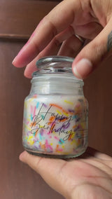 Happy Birthday Vanilla Scented Vegan Soy Wax Candle - 3 Oz