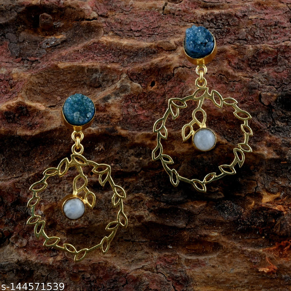 Semi-Precious Stone Ethnic Earrings for Women and Girl