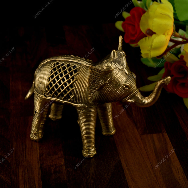 Brass Dhokra Medium Elephant