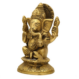 Brass Lord Blessing Ganesha|Ganpati Murti Decorative Showpiece Statue/ Idol & Figurine | Handmade - Vintage Gulley