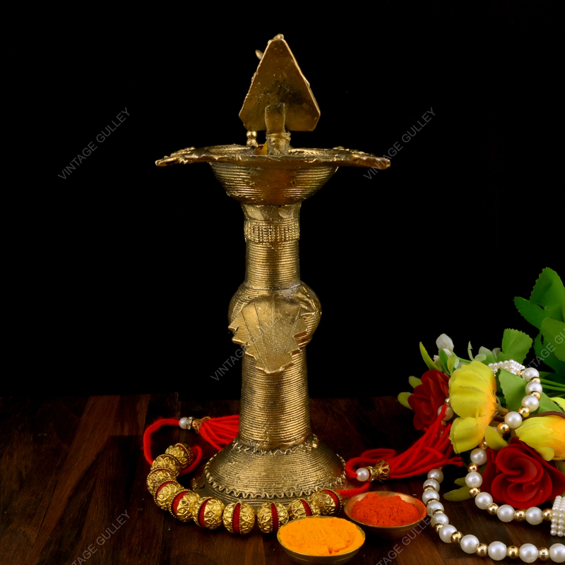 Brass Dhokra Lamp