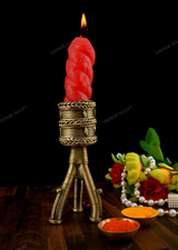 Dhokra Art Three Leg Candle Stand