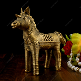 Brass Dhokra Medium Horse