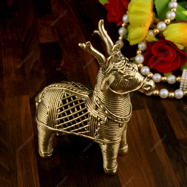 Brass Dhokra Medium Deer