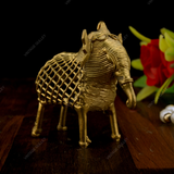 BRASS DHOKRA NET ELEPHANT