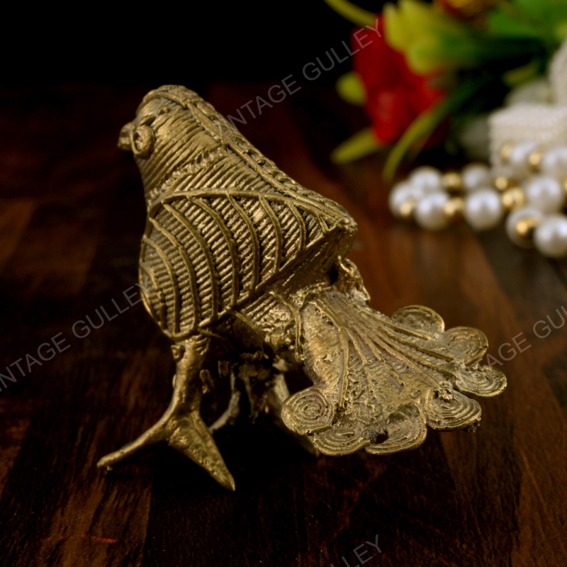 Brass Dhokra Parrot