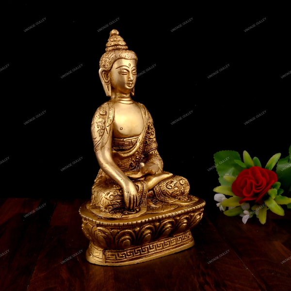 Brass Lord Buddha - Bhumisparsha Mudra