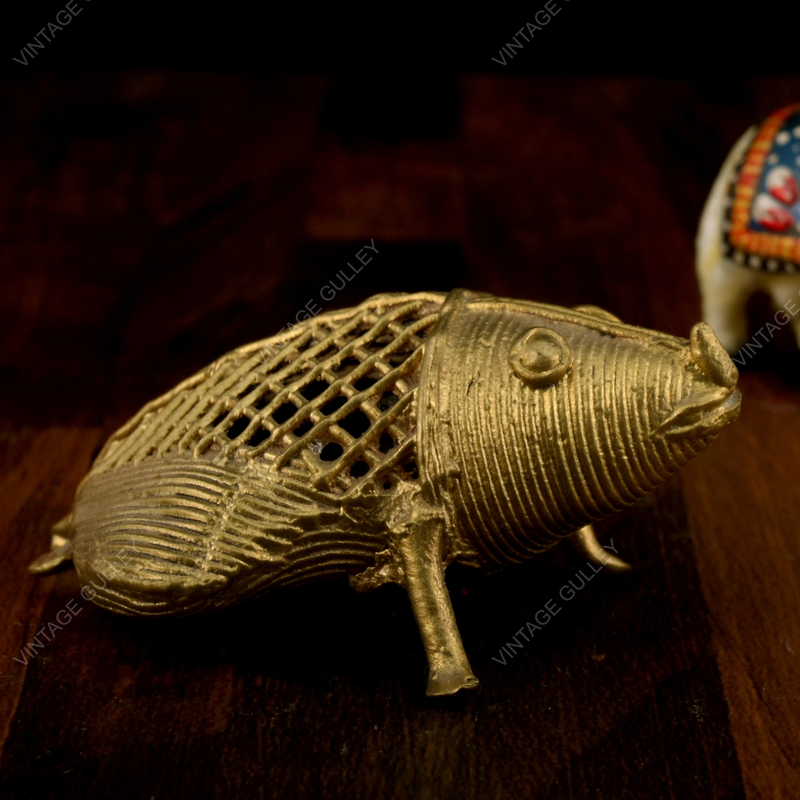 Brass Dhokra Small Frog