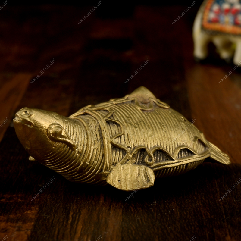 Brass Dhokra Tortoise