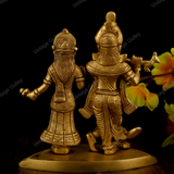 Brass Radha Krishna Idol for Home Decorative Pooja Showpiece
