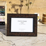 Brown Design Photo Frame with Stand - 4" x 6" (Horizontal) - Vintage Gulley