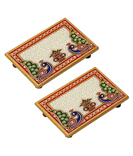 Marble Chowki - Set of 2 - Vintage Gulley