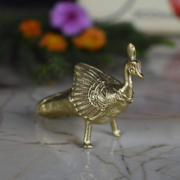 Brass Dhokra Peacock - Vintage Gulley