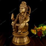 Brass Lord Ayyappan/Ayyappa Swamy Statue/ Idol & Figurine
