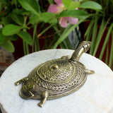 Dhokra Brass Plate Tortoise - Vintage Gulley