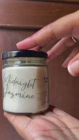 Midnight Jasmine Scented Vegan Soy Wax Candle - 5 Oz