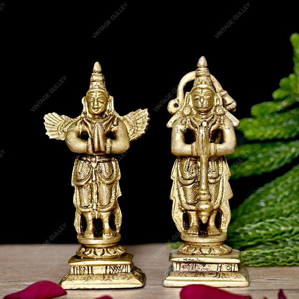 Brass Idol Garuda and Hanuman
