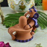 Terracotta Handpainted Shivling Ganesha - Purple - Vintage Gulley