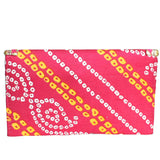 Traditional Rajasthani Gota Fabric Envelope Purse For Women - Pink Yellow White - Vintage Gulley