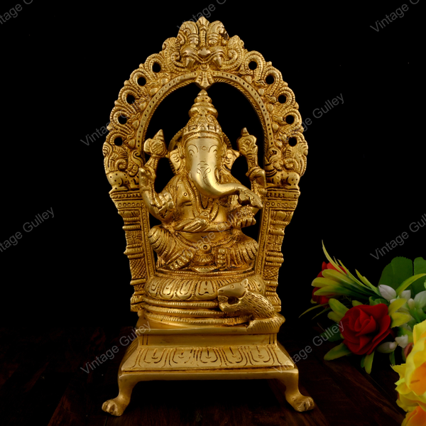 Brass Arch Lord Ganesh Idol