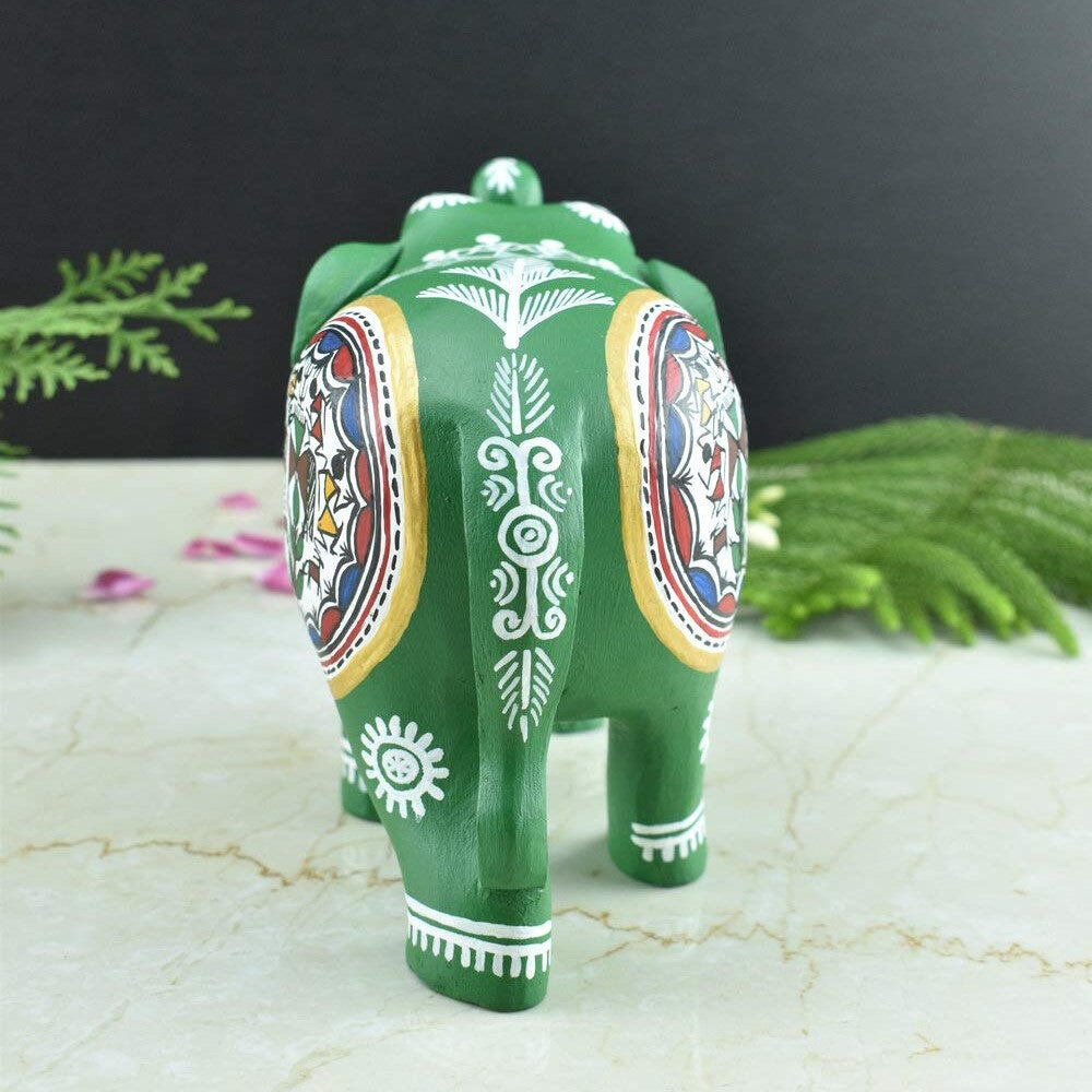 Vintage Ceramic Hand Painted Elephant shops Statue