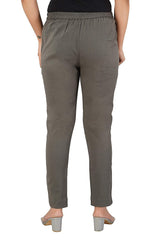 Women's Regular Fit Trousers Pant - Grey - Vintage Gulley