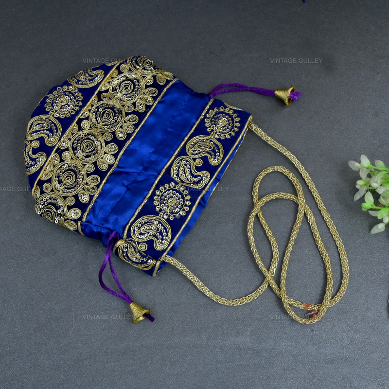 Rajasthani Potli Bag - Blue
