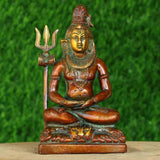 Brass Lord Shiva in Blessing Posture on Tiger - Antique - Vintage Gulley