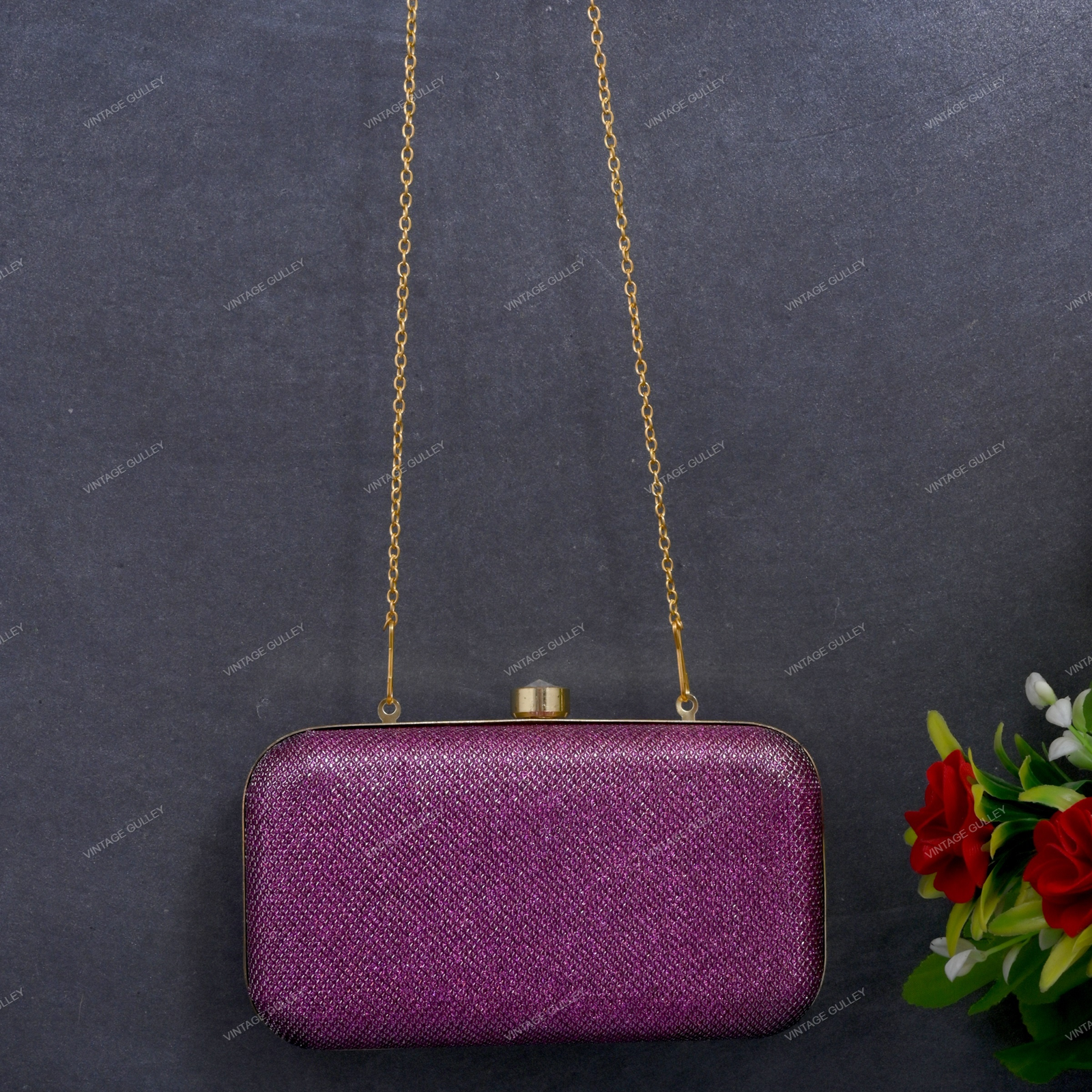 Glitter Clutch for Female Purple – Vintage Gulley