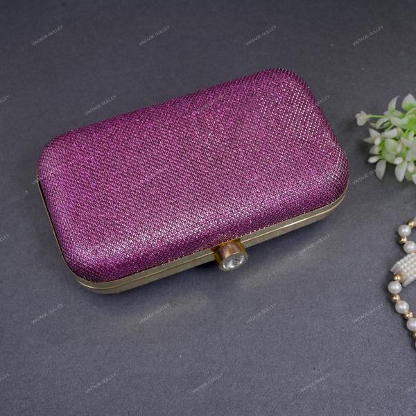 Glitter Clutch for Female - Purple