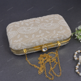 Embroidered Clutch for Female - White