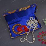 Fabric and Wooden Cash/Shagun Box for Wedding - Blue Paan