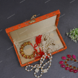 Fabric and Wooden Cash/Shagun Box for Wedding - Orange