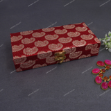 Fabric and Wooden Cash/Shagun Box for Wedding - Maroon Paan