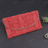 Ethnic Embroidered Envelope - Pink