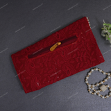 Ethnic Embroidered Envelope - Maroon
