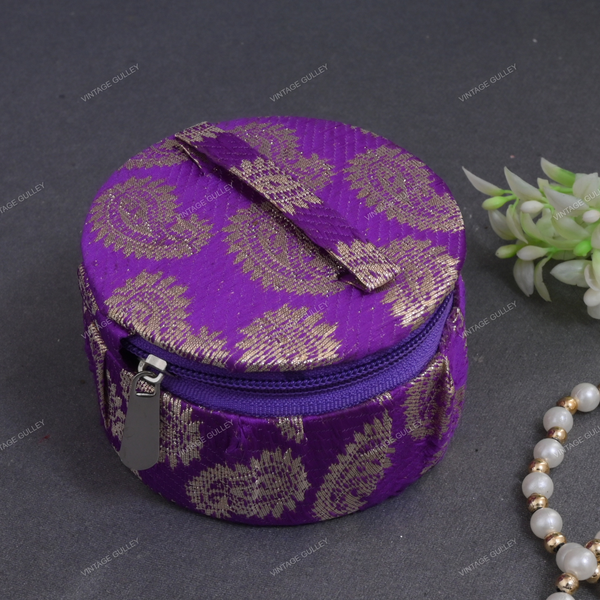 Embroidery Bangle Box Organizer - Purple