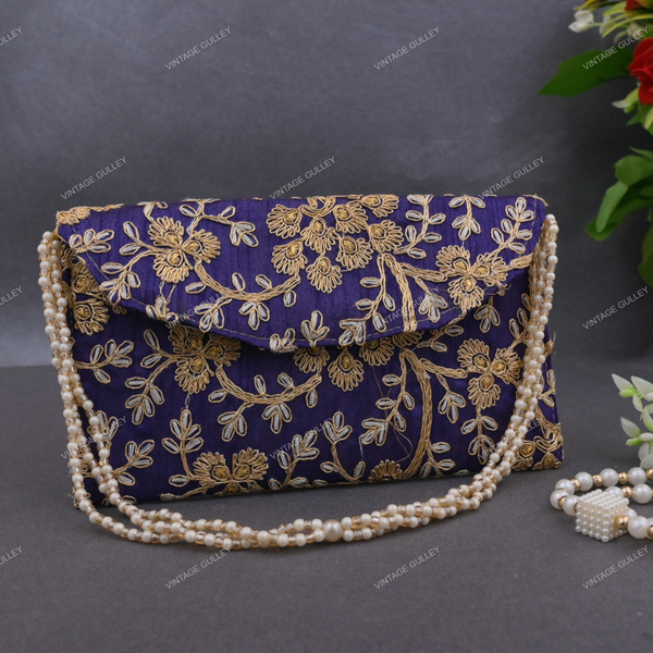 Rajasthani Embroidered Bag - Purple