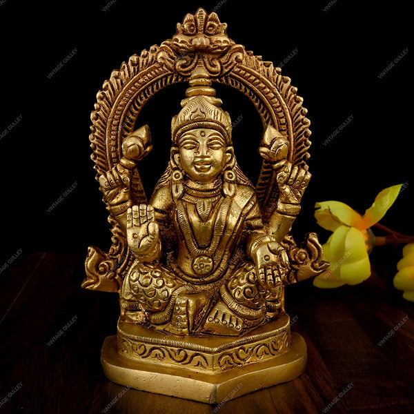 Brass God Ganesha Laxmi Idol