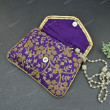Rajasthani Embroidered Bag  - Purple
