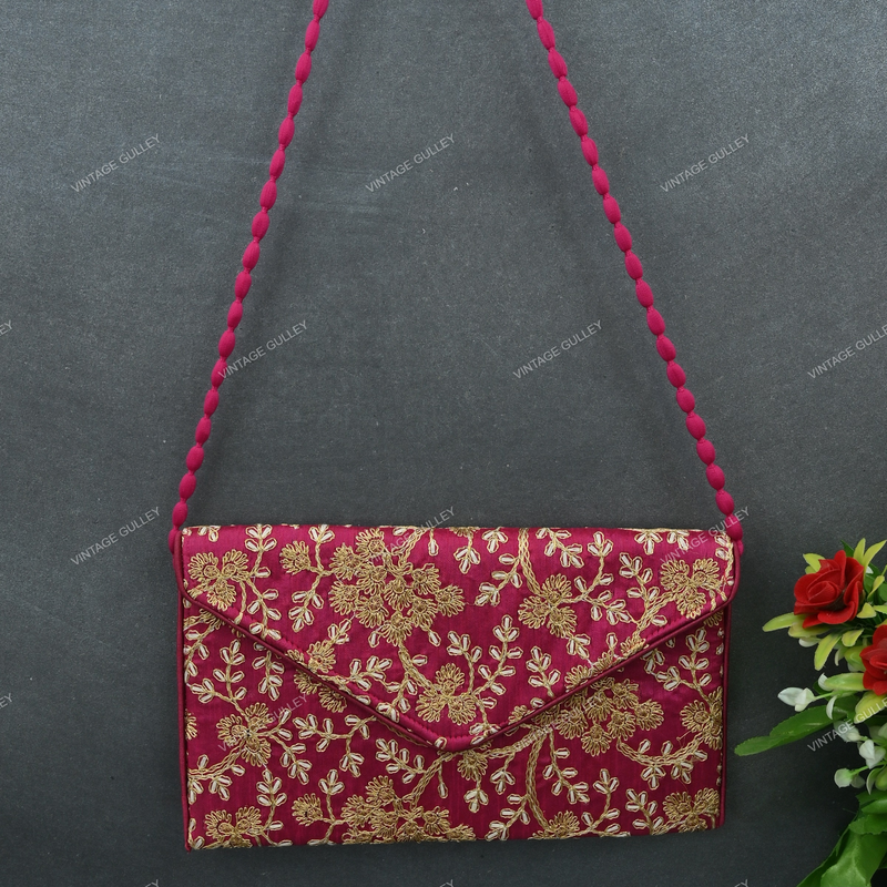 Rajasthani Embroidery Handbag For Women - Elephant Motif – Vintage Gulley