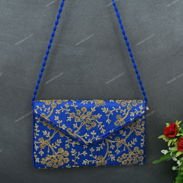 Rajasthani Embroidered Bag Big - Blue