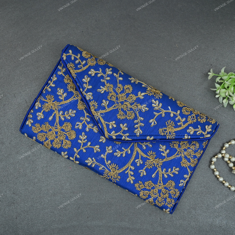 Rajasthani Embroidered Bag Big - Blue