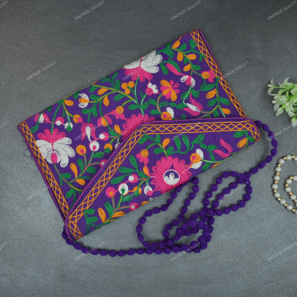 Rajasthani Jaipuri Ethnic Embroidered Women Girls Clutch, Hand Purses,  Wallet | Women's Rajasthani Work Hand Purse/Clutch Bag, Multicolor