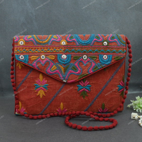 Rajasthani Embroidery Purple Clutch I Shop Handmade bag Online I Chanchal –  Chanchal-Bringing Art to Life
