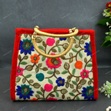 Rajasthani Embroidery Handbag For Women - Multi Flower