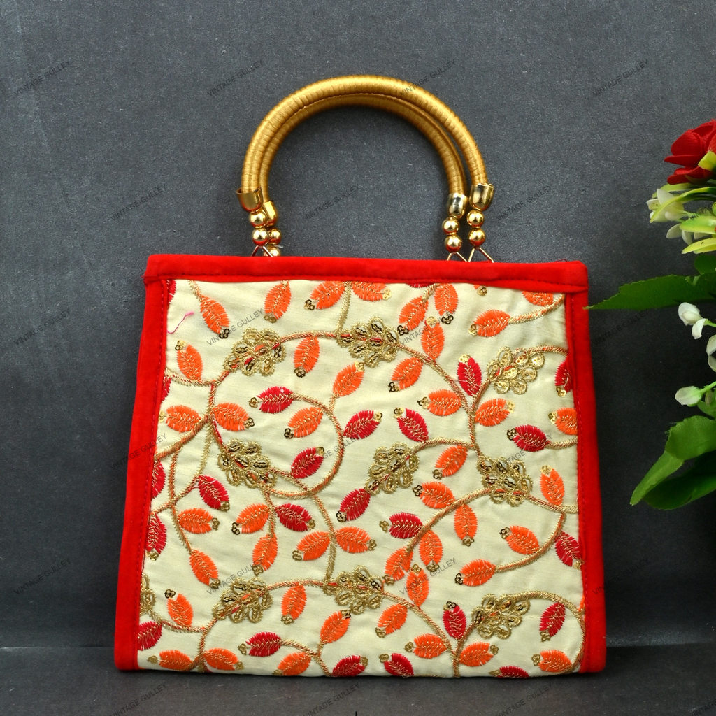 Embroidered Rajasthani Hand Bag/Handmade Work/Purse for Girls (Pink) Carry  Bag