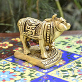 Brass Cow and Calf for Pooja and Home Decorative | Kaamdhenu