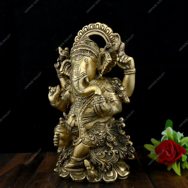 Brass Lord Ganesha Haridra Idol